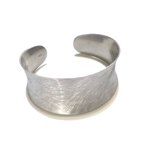 Jewelry - Minimalist Contoured Etched Aluminum Cuff Bracelet